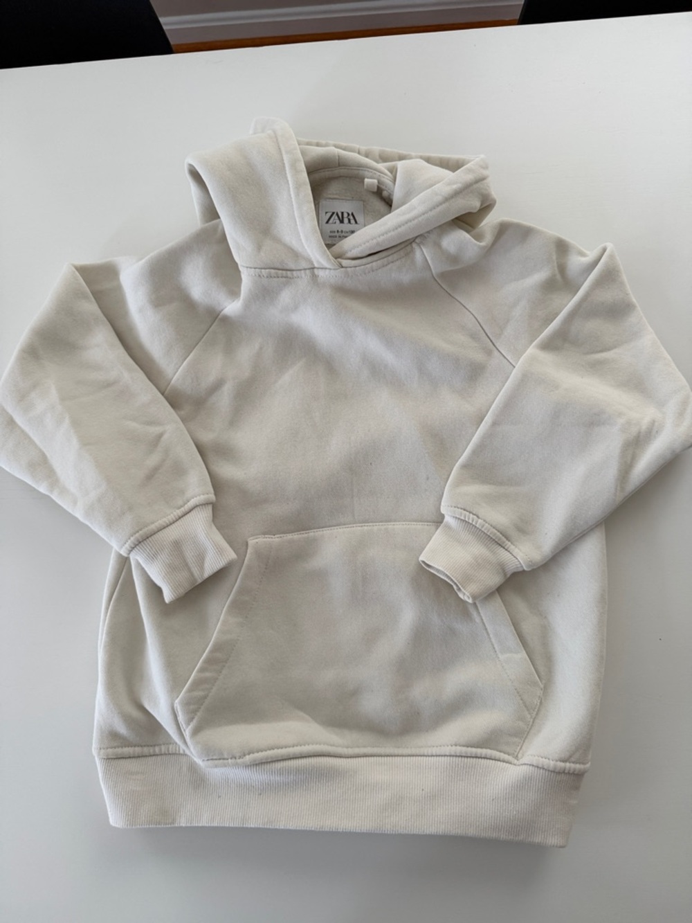 Zara Kids Cream Hooded Sweatshirt